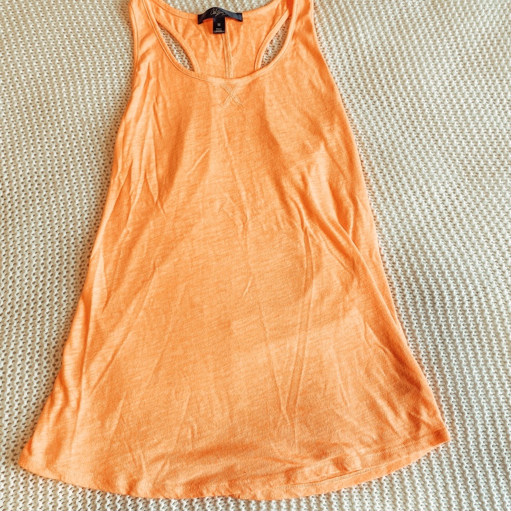 Orange racer back tank top